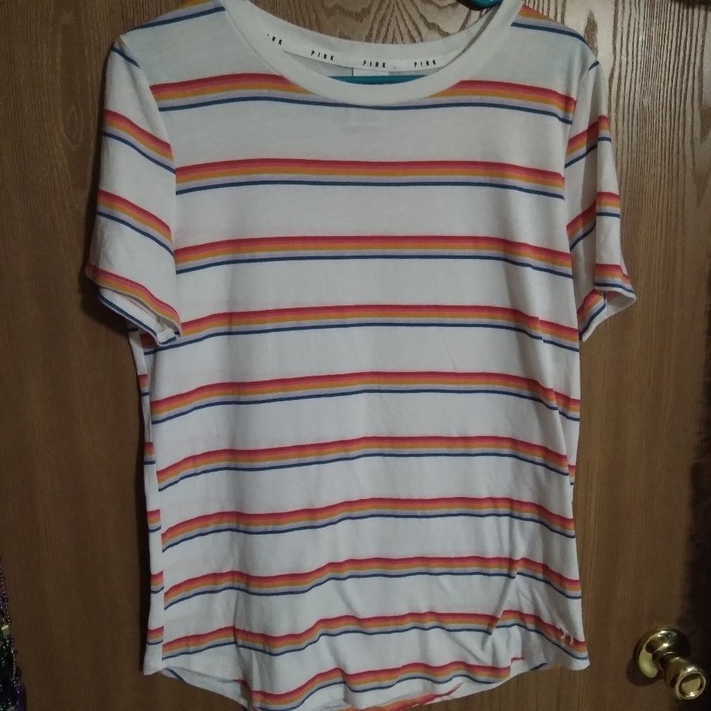 Pink Vs Brand Striped Shirt